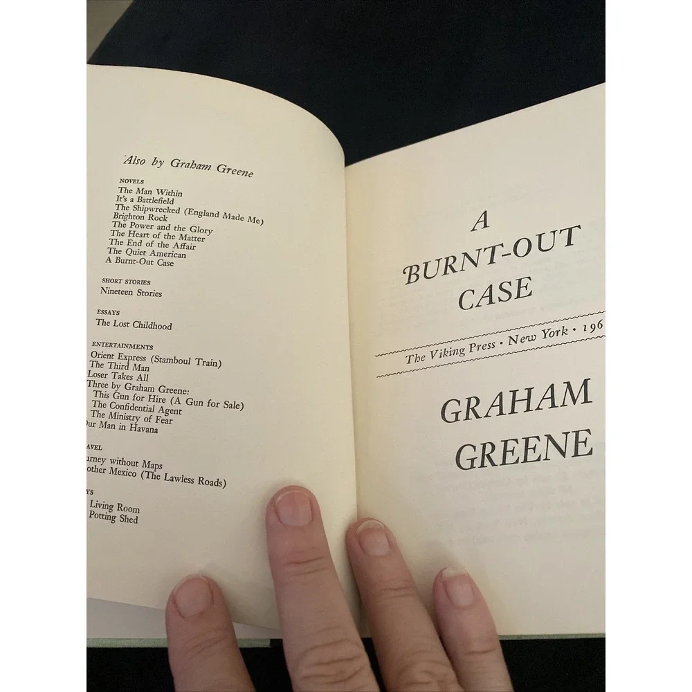 A Burnt-Out Case Book by Graham Greene (1961, Hardcover Book) VINTAGE Story Book